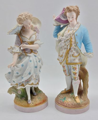TWO STATUETTES in cookie 
Gallant couple
H:...