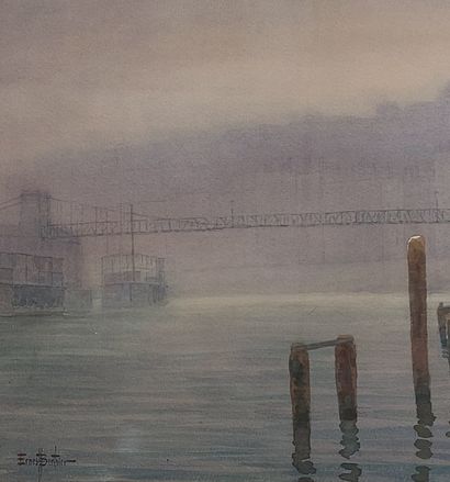 Ernest BERTHIER (1873-1967)
View of the Seine...