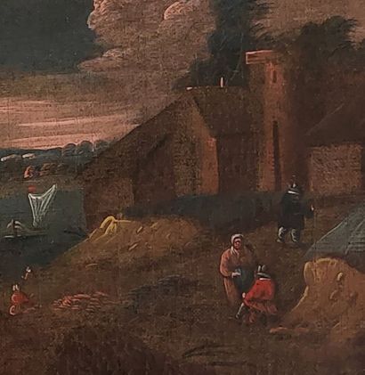 After TENIERS
Village scene
Oil on canvas...