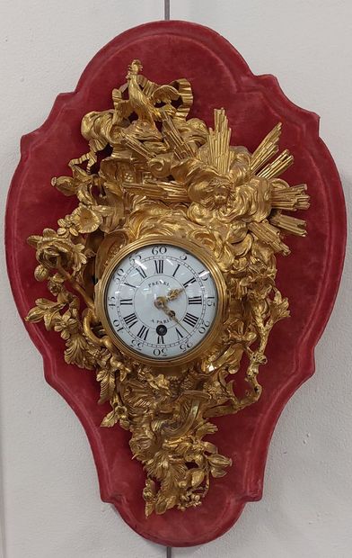 APPLIQUE CARTEL in ormolu and chased, upper...