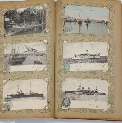 TWO ALBUMS OF OLD POST CARDS and miscell...