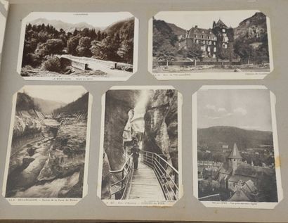 TWO ALBUMS OF OLD POST CARDS and miscell...