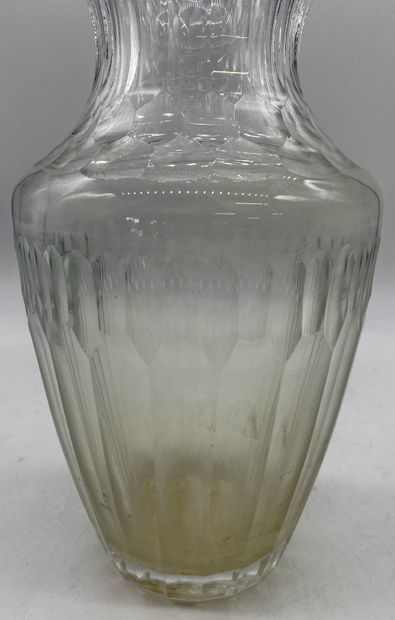 Crystal VASE
H: 35.5 cm
(chips at the fo...