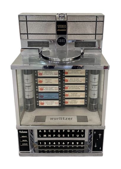 WALL-BOX WURLITZER
in chrome-plated metal...