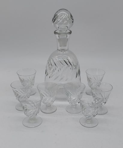 BACCARAT
Liqueur service, eight glasses,...