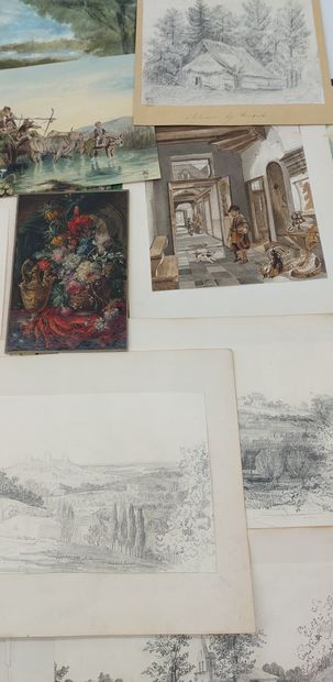 DRAWINGS AND WATERCOLORS