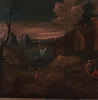 After TENIERS
Village scene
Oil on canvas...