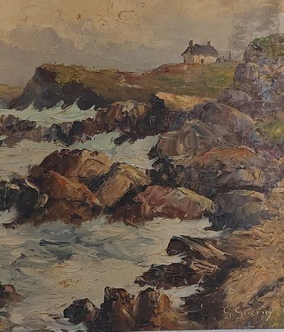 G. GUERIN (XXème siècle)
Paysage de bord...