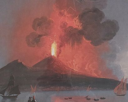 NEAPOLITAN GOUACHE
Vesuvius 
19th century
29...