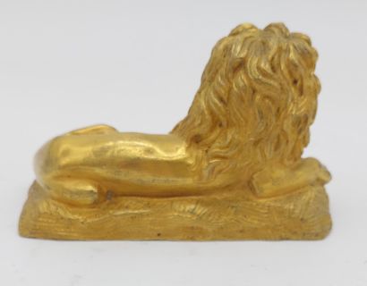 Gilded bronze LION
H : 7.5 cm L : 12.5 c...