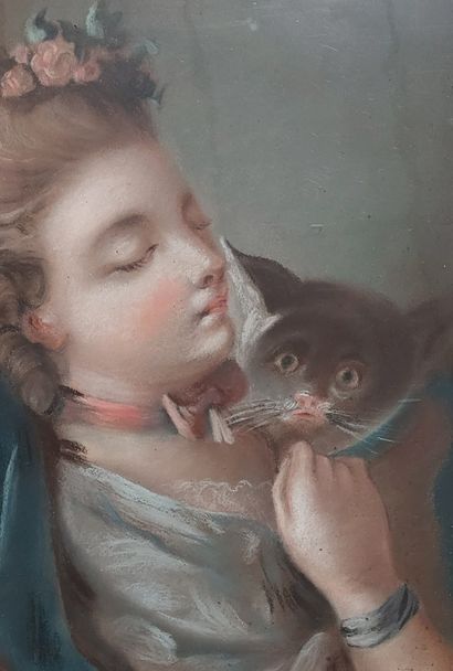YOUNG WOMAN WITH CAT
Pastel
39 x 31 cm (...