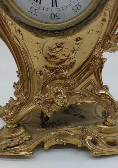 Gilt and chased bronze CARTEL, enamelled...