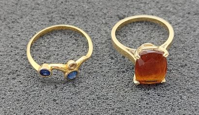 Gold and citrine ring
weight : 4,44 g

Attached...
