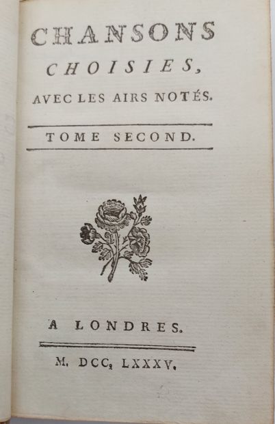 SELECTED SONGS 
1785 
Volumes I and II 
(not...
