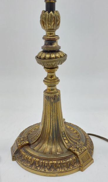 bronze CHANDELIER, Baccarat pendants and...