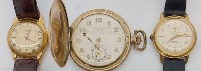 LOT DE MONTRES A GOUSSET ET BRACELET
- 1...