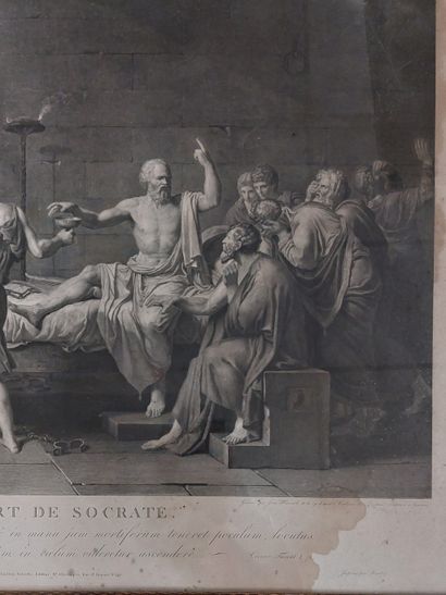 GRAVURE
La mort de Socrate
56,5 x 76 cm (à...