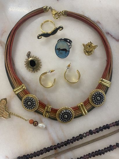 LOT OF COSTUME JEWELRY 
Necklaces, rings...