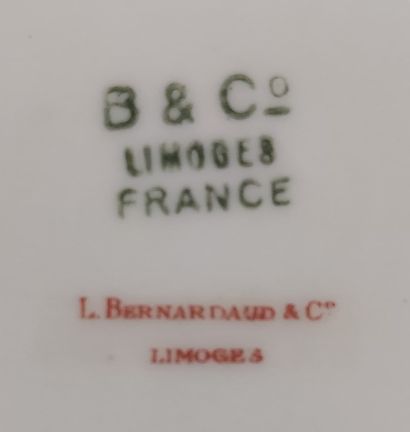 BERNARDAUD A LIMOGES
Porcelain dinner service...