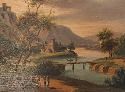 19th century FRENCH SCHOOL
Animated Landscapes
Pair...