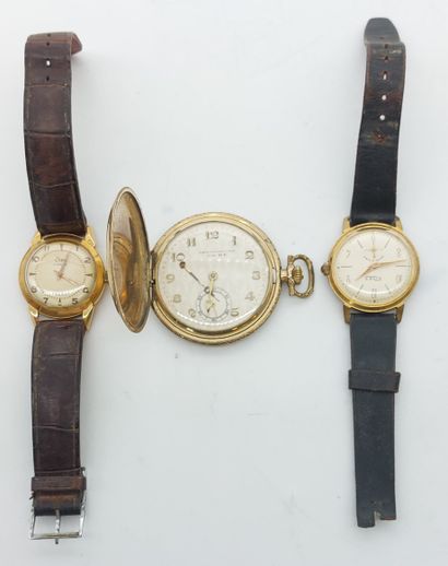 LOT DE MONTRES A GOUSSET ET BRACELET
- 1...