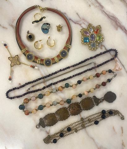 LOT OF COSTUME JEWELRY 
Necklaces, rings...