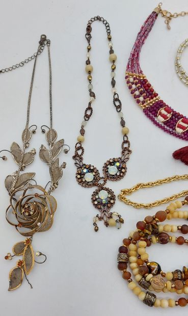 LOT DE BIJOUX FANTAISIES 
Colliers et br...