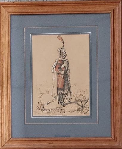 E WORMS
Officer of the Dromedary Regiment
Charcoal...