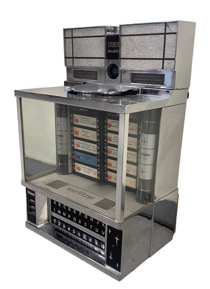 WALL-BOX WURLITZER
in chrome-plated metal...