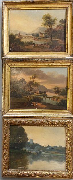 19th century FRENCH SCHOOL
Animated Landscapes
Pair...