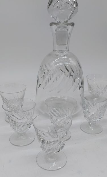 BACCARAT
Liqueur service, eight glasses,...