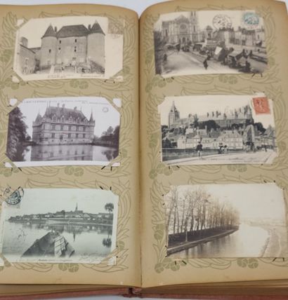 TWO ALBUMS OF OLD POST CARDS and miscell...