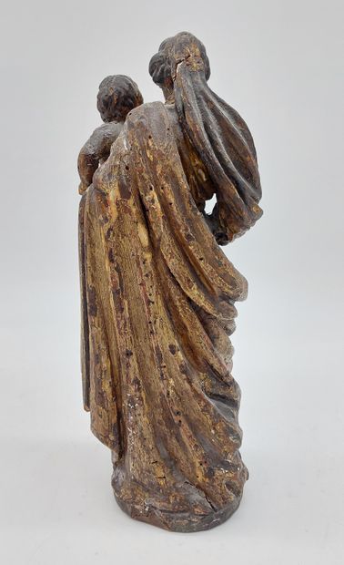 wooden VIRGIN WITH CHILD
18th century
H :...