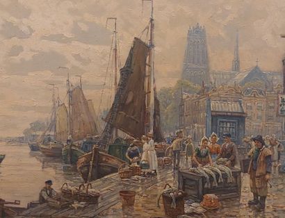 ECOLE FRANCAISE DU XXe siècle 
Paysage breton,...