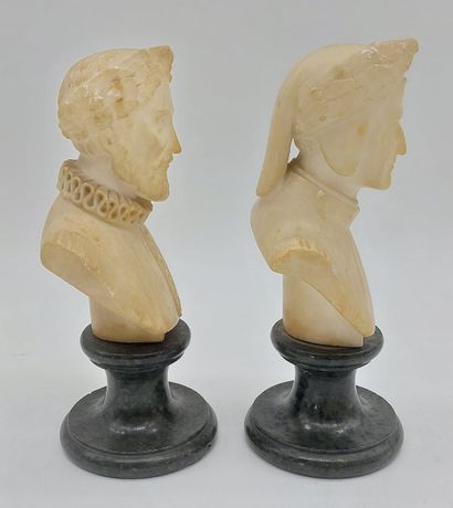 PAIR OF BUSTES in alabaster
Henri IV and...