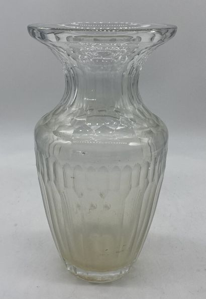 Crystal VASE
H: 35.5 cm
(chips at the fo...