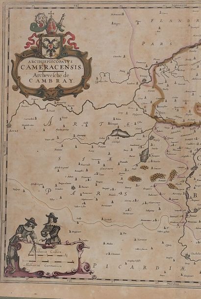 OLD MAP OF THE CITY OF CAMBRAI
42 x 54 cm
(tears...