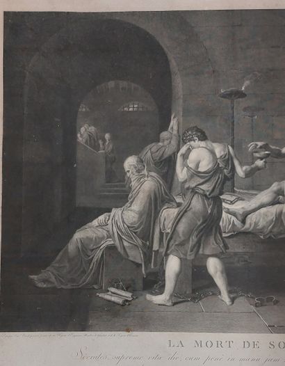 GRAVURE
La mort de Socrate
56,5 x 76 cm (à...