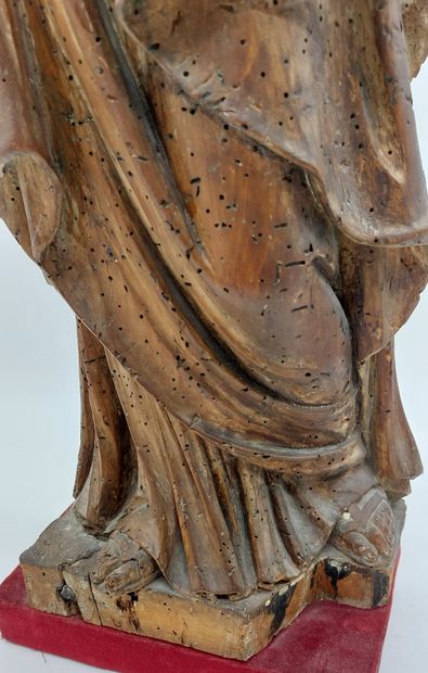 VIRGIN WITH CHILD in carved wood 
17th century...