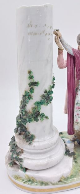 ANGELIQUE AND MEDORS
Polychrome porcelain...