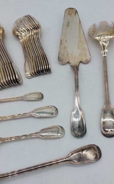 CHRISTOFLE
Filet pattern
- 12 cutlery sets
-...