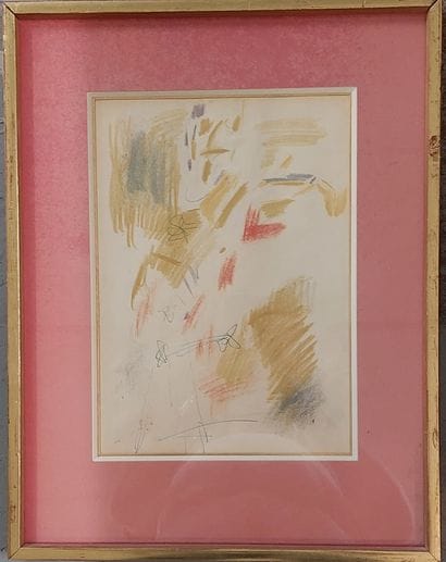 20th century FRENCH SCHOOL
Pastel and pen...