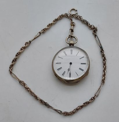 MONTRE A GOUSSET en argent, avec sa chaîne
Reynaud
Mouvement...