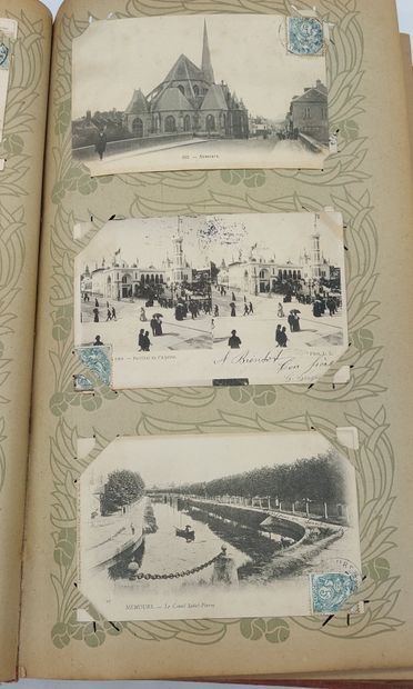 TWO ALBUMS OF OLD POST CARDS and miscell...