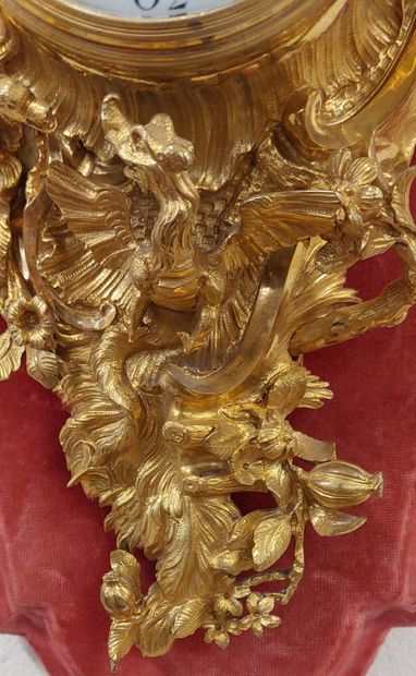 APPLIQUE CARTEL in ormolu and chased, upper...