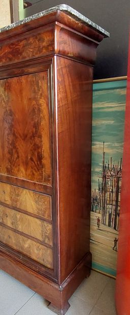 Mahogany and mahogany veneered SECRETARY...