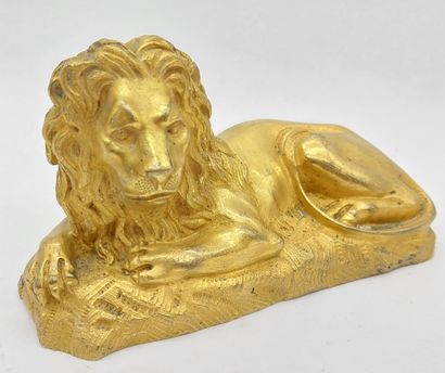 Gilded bronze LION
H : 7.5 cm L : 12.5 c...