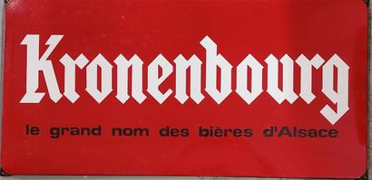 PLAQUE PUBLICITAIRE en tôle émaillée
Kronenbourg...