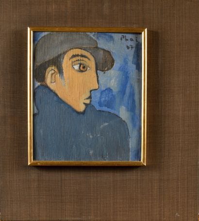 Bui Xuan PHAÏ (VIETNAM/ 1920-1988)
Autoportrait...