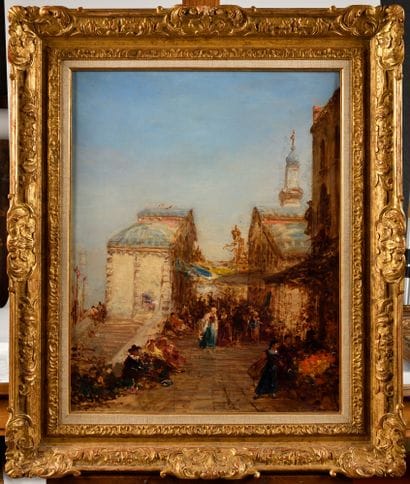 Félix ZIEM (1821-1911)
Quai animé à Venise
Huile...